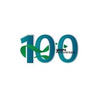 100 Years Anniversary Celebration Vector Template Design Illustration