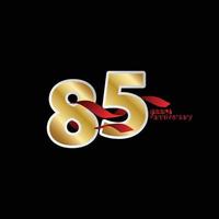 85 Years Anniversary Celebration Vector Template Design Illustration