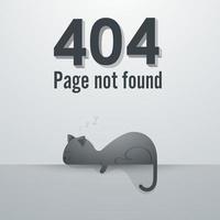 404 Page not found. concept of cat sleeping poses. vector illustration