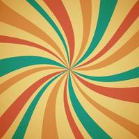 Twist sunburst multicolor vintage pattern background vector