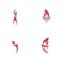 Set Torch  Logo Template vector symbol