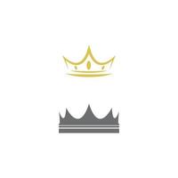 icono de vector de plantilla de logotipo de corona