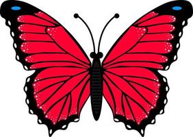 Butterfly. A simple drawing of an insect with red wings. vector