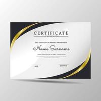 elegant diploma certificate template vector