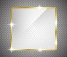 Gold shiny glowing frame background. Golden luxury vintage realistic vector