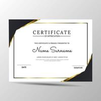 elegant diploma certificate template Use for print vector