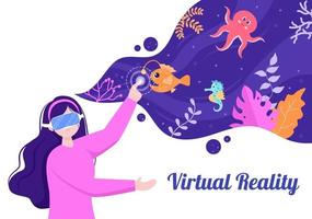 VR Glasses Game Virtual Reality Vector Illustration