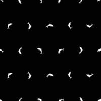 dolphin seamless pattern black and white background vector