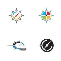 Compass icon and symbol vector template