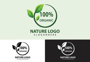 leaf nature logo concept vector