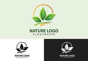 leaf nature logo concept vector