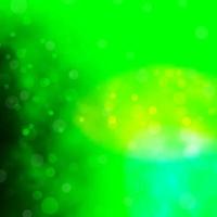 Light Green vector background with bubbles.