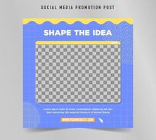 E-Course promo Social media post square template vector