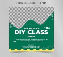 Community project promo Social media post square template vector