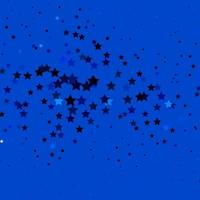 Dark BLUE vector background with small and big stars.