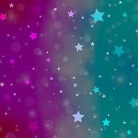 Light Blue, Red vector layout with circles, stars.