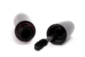 Black mascara on white photo