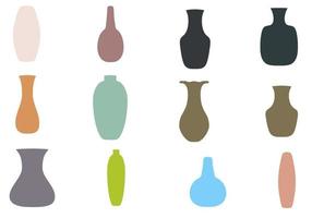 Abstract Hand Drawn Vases Set vector