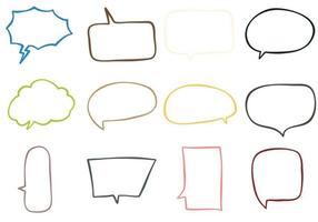 Set of Speech Bubble on a White Background vector