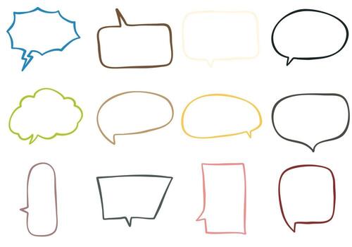 Set of Speech Bubble on a White Background vector
