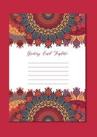 Mandala vintage template card vector