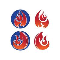 logo de llama de fuego vector