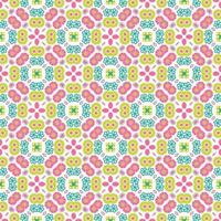 Ethnic flower seamless pattern with ornament vector