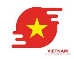 día de la independencia de vietnam simple saludo plano vector