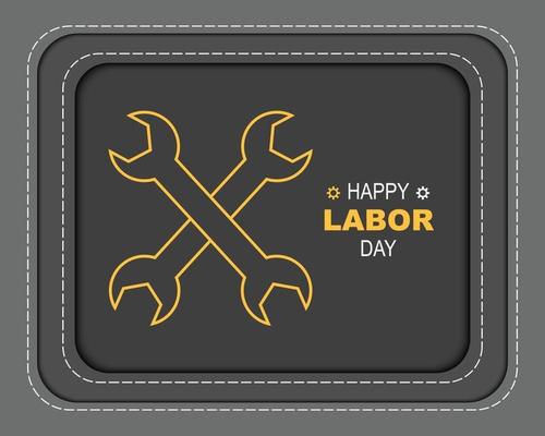 Happy Labor Day Wrench Frame Paper