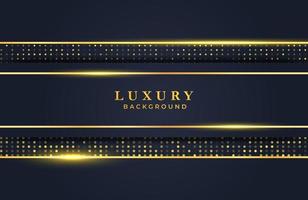 Elegant luxury black gold background with geometric element vector