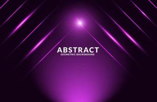 Dark purple Realistic abstract Geometric background  Neon light effect vector