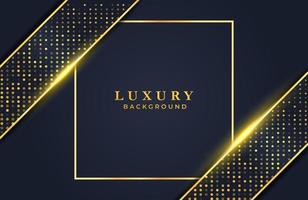 Elegant luxury black gold background with geometric element vector