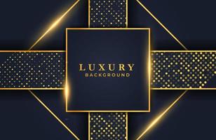 Elegant luxury black gold background with geometric element vector