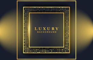 Elegant luxury black gold background with geometric element vector