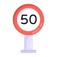 Traffic  Speed Limit vector