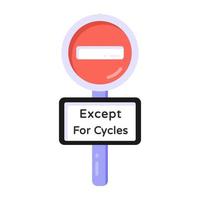 Blocked Road  Signboard vector