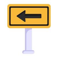 Left Arrow Board vector