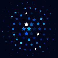 Light BLUE vector pattern with abstract stars.