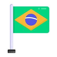 Brazil Flag Pole vector