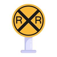 Railroad Crossing sign vector