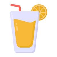 jugo de naranja y bebida vector