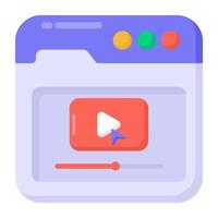 sitio web de videos en línea vector