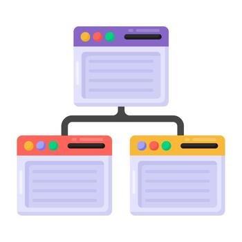 Website Structure and Network vector