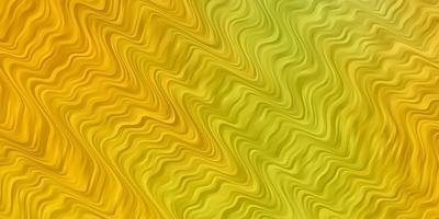 Light Green, Yellow vector backdrop with curves.