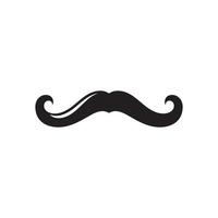 Moustache set icons for barber logo  barber shop and retro design vector