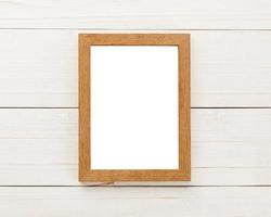 Photo frame mockup, blank frame template. Flat lay, Minimalist style