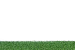Artificial grass isolated on white background photo
