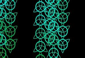 Dark Green vector template with esoteric signs.