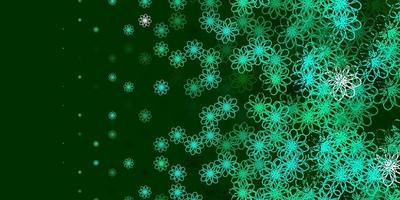 Light Green vector pattern with curved lines.