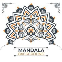 diseño de fondo de mandala creativo y único vector